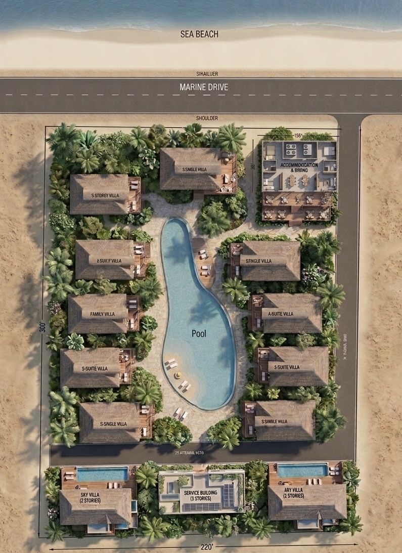 Ghuri Family Resort — apartment project in Marine drive, cox’s bazar by Edge Construction & Consultancy